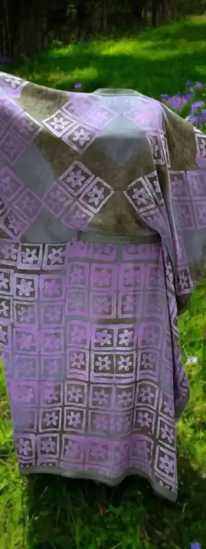 bohemian style dress violet-flower