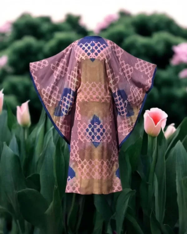 Batik Dress Pink Honeycombs